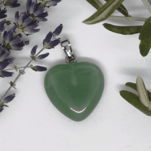 Pendentif cœur aventurine verte