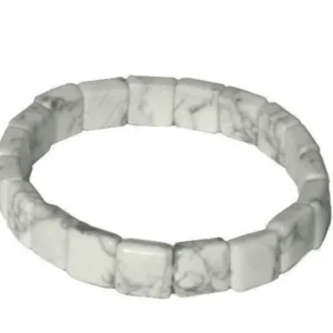 bracelet howlite pierres carrees