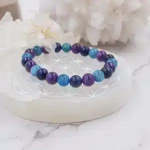 Bracelet améthyste apatite et lapis lazuli